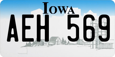 IA license plate AEH569