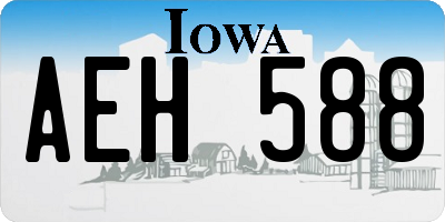 IA license plate AEH588