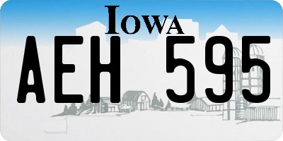IA license plate AEH595