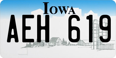 IA license plate AEH619