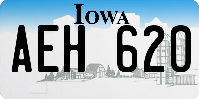 IA license plate AEH620