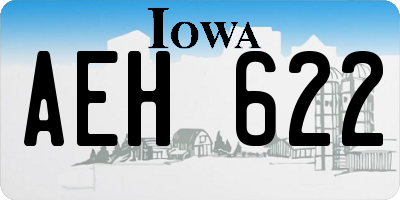 IA license plate AEH622