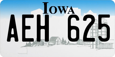 IA license plate AEH625