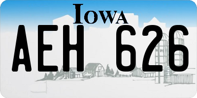 IA license plate AEH626