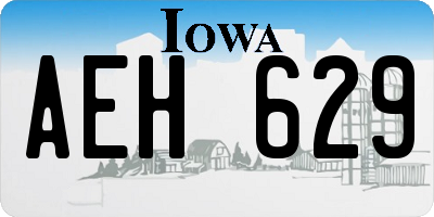 IA license plate AEH629