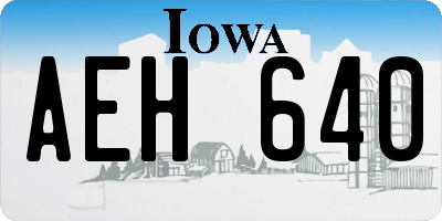 IA license plate AEH640