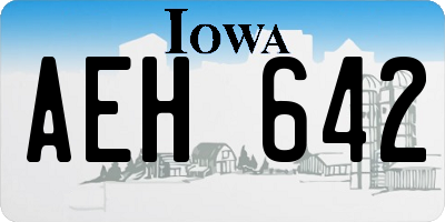 IA license plate AEH642