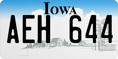 IA license plate AEH644