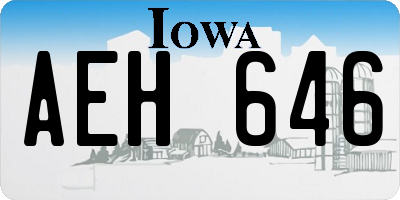 IA license plate AEH646