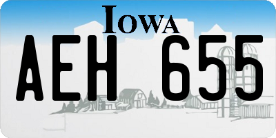 IA license plate AEH655