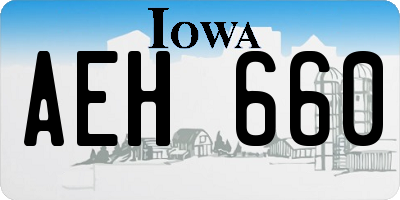 IA license plate AEH660