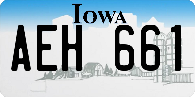 IA license plate AEH661