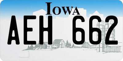 IA license plate AEH662