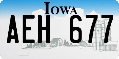 IA license plate AEH677