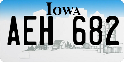 IA license plate AEH682