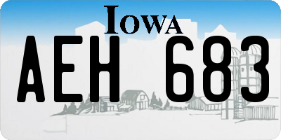 IA license plate AEH683