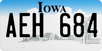 IA license plate AEH684