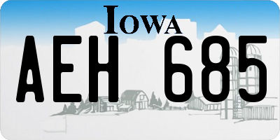 IA license plate AEH685