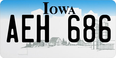 IA license plate AEH686