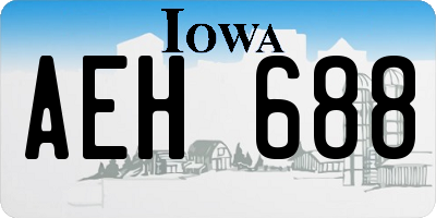 IA license plate AEH688