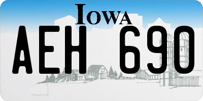 IA license plate AEH690