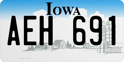 IA license plate AEH691