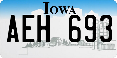 IA license plate AEH693