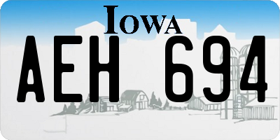 IA license plate AEH694