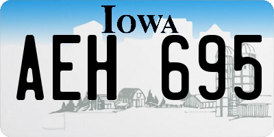 IA license plate AEH695