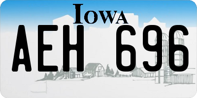 IA license plate AEH696