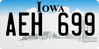 IA license plate AEH699