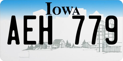 IA license plate AEH779