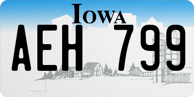 IA license plate AEH799