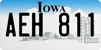 IA license plate AEH811