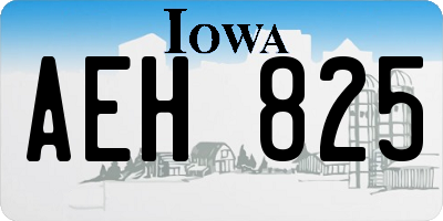 IA license plate AEH825