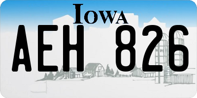 IA license plate AEH826