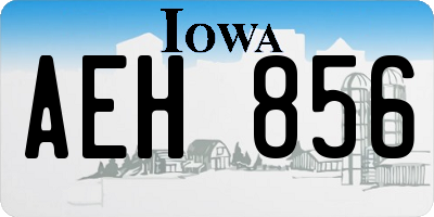 IA license plate AEH856