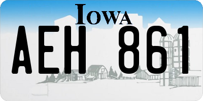 IA license plate AEH861