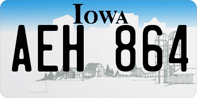 IA license plate AEH864