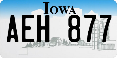 IA license plate AEH877