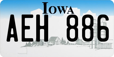 IA license plate AEH886
