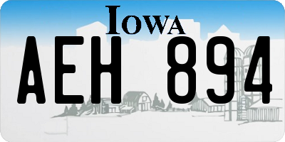 IA license plate AEH894