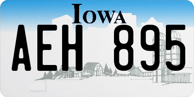 IA license plate AEH895