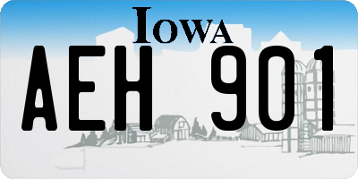 IA license plate AEH901