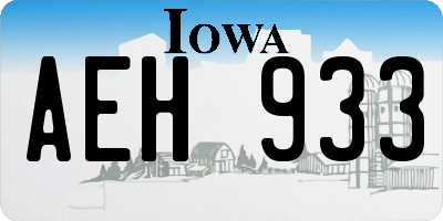 IA license plate AEH933