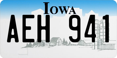 IA license plate AEH941