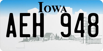 IA license plate AEH948