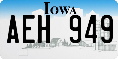 IA license plate AEH949