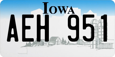 IA license plate AEH951