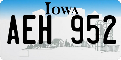 IA license plate AEH952